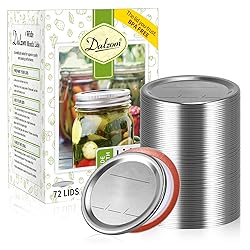 Dalzom® 72Pcs Canning Lids Wide Mouth, Premium