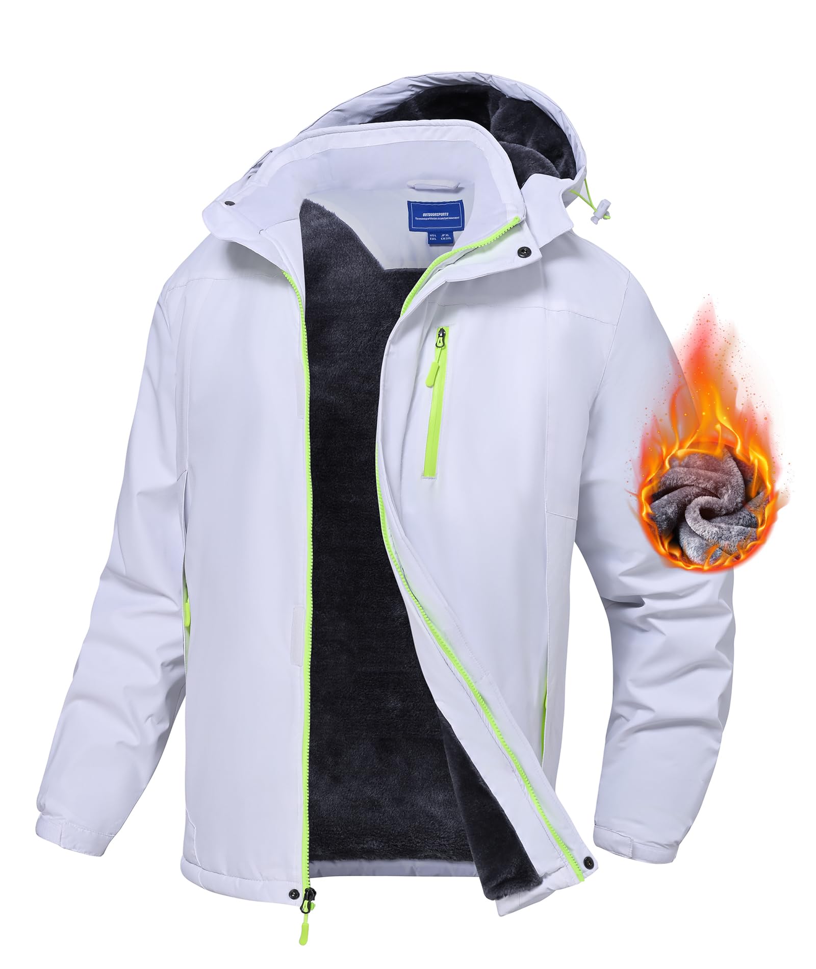 Zoofly Winter Jackets for Men Fleece Lined Wear