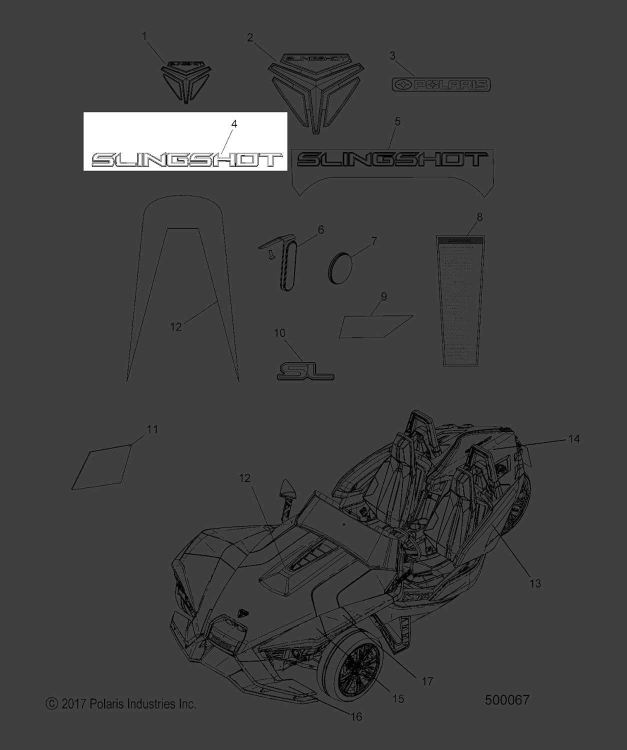 Amazon.com: Polaris 2015-2018 Slingshot Limited Edition Slingshot Badge  Lettering Slngsht Fin 7179351 New Oem: Automotive