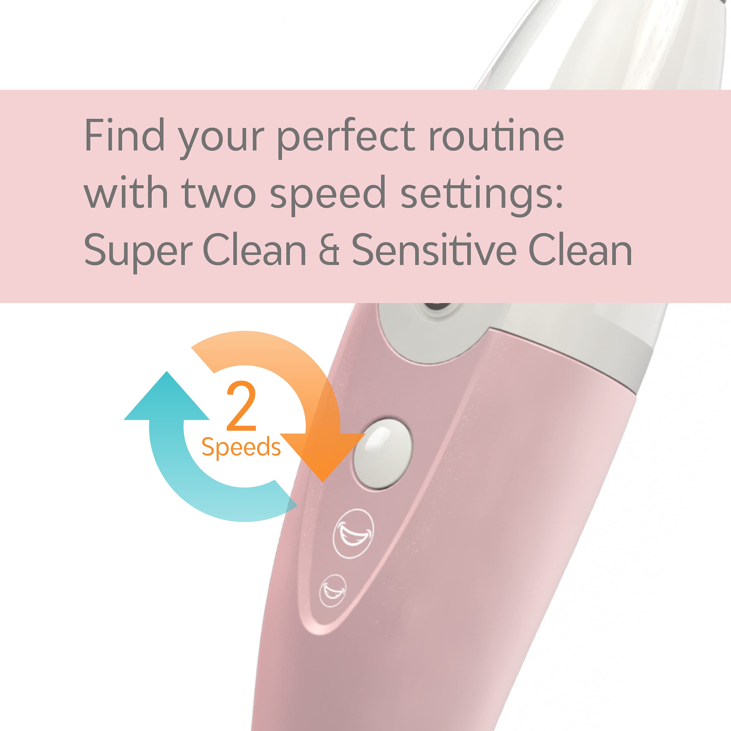 TAO Clean UV Sanitizing Sonic Toothbrush and Cleaning Station, Electric Toothbrush, Dual Speed Setting, Mauve