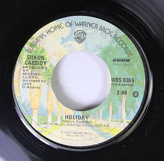  Shaun Cassidy 45 RPM Holiday / Da Doo Ron Ron Music
