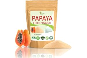 Indus Farms Superfoods All Natural Papaya Fruit Powder, Papain Food Tenderizer, Add to Marinades, Sauces, Smoothies, Baking Recipes, Salads, Yogurts, Energy Bars, Supplements, DIY Face Masks & Scrubs, GMO-Free, Vegan | 1 LB