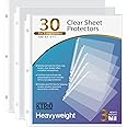 KTRIO Heavyweight Sheet Protectors 8.5 x 11 inch, 3 Mil Clear Page Protector for 3 Ring Binder, Plastic Sleeves for Binders, Top Loading Paper Sheets Sleeve Letter Size, Office & Home, 30 Pack