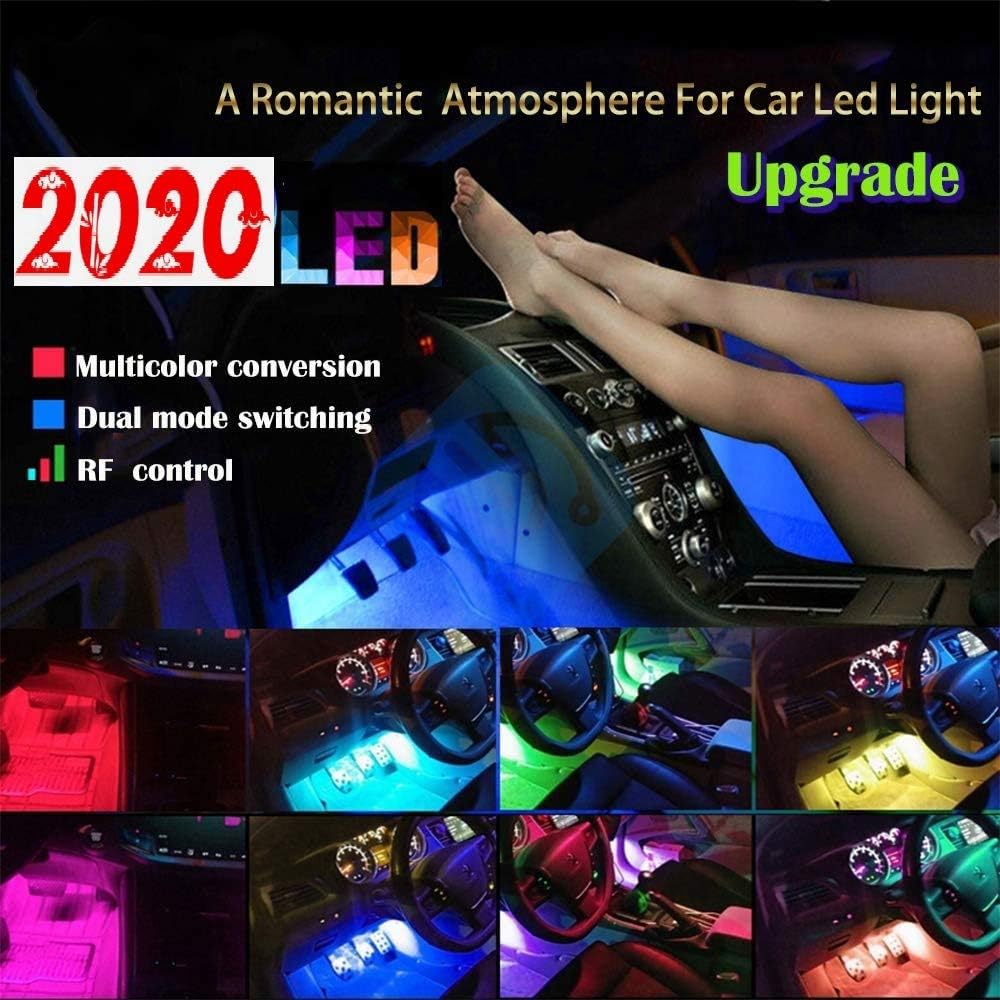 AXELECT Car LED Strip Lights, 48 LED Neon Accent Interior Lights Neon Light Kits Multicolor Music Car Interior Lights Under Dash Lighting Kit with Sound Active Function and Remote Control, DC 12V: Automotive