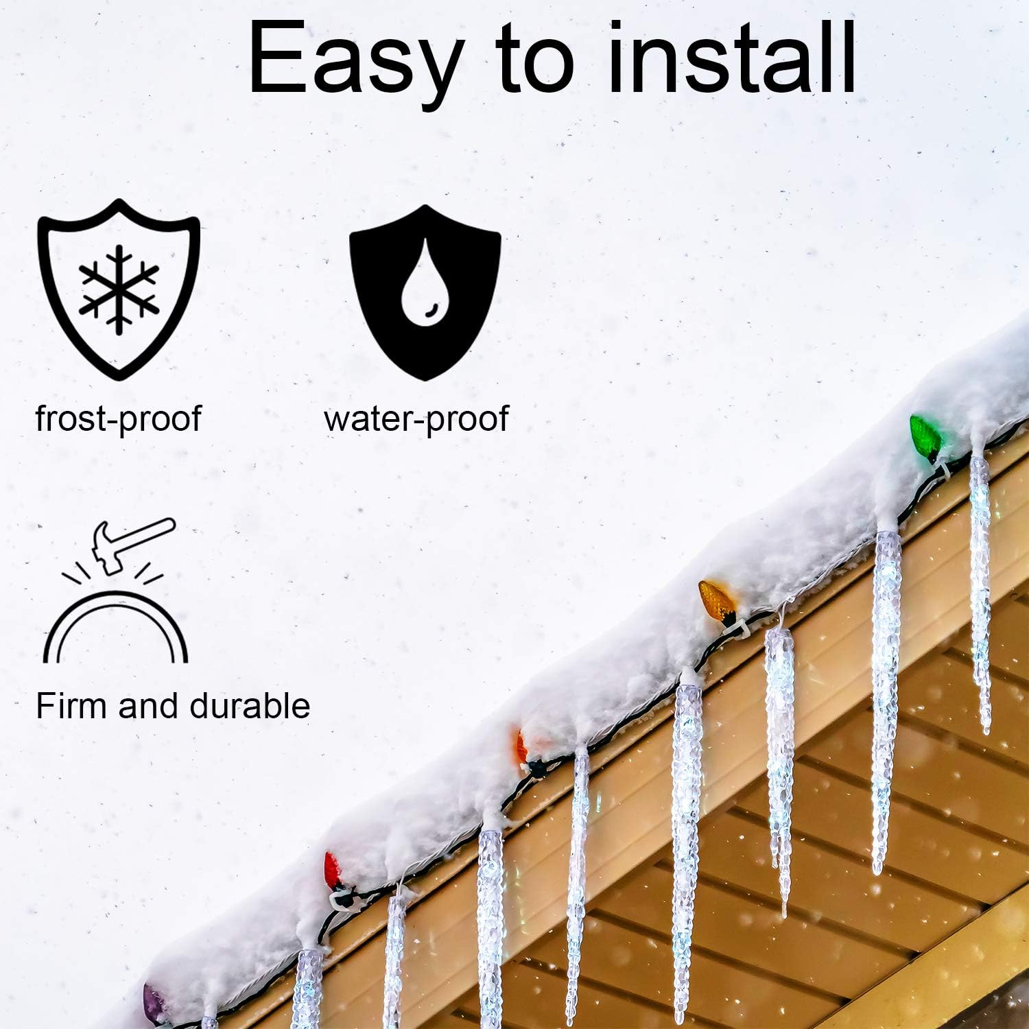 Blulu 60 Pcs Light Clips Hooks, Gutter Clips, Christmas Shingle Clips Outdoor - Image 5