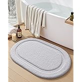 Color&Geometry White Bathroom Rugs, Non Slip, Absorbent, Soft, Washable, Thick Bath Mat, 19"x31" Small Bath Rug Bath Mats for Bathroom Floor, Shower, Sink, Vanity