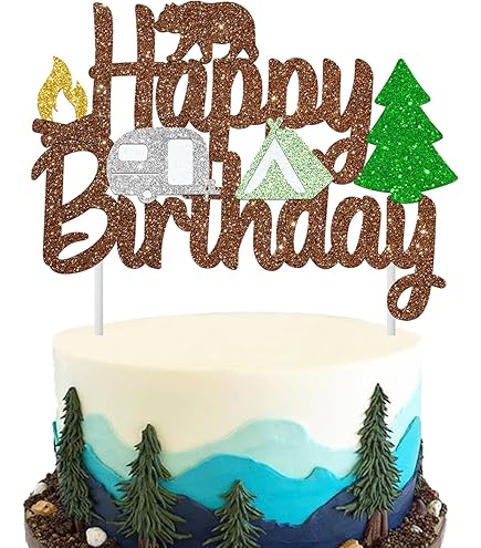 Black Glitter Bear Cake Topper - Handmade Birthday Party Decoration With Photo Props For Haunted Happy Birthday Theme