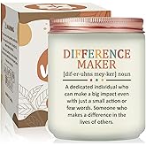 Volufia Difference Maker Gifts for Women - Thank You, Christmas, Birthday Gift for Women - Appreciation Gifts for Coworker, Teacher, Boss, Principal, Assistant Principal, Administrative Candle