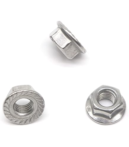 45450 Flange Nut, M10-1.25 Steel, Zinc Plated, 50 PK | Imperial Supplies