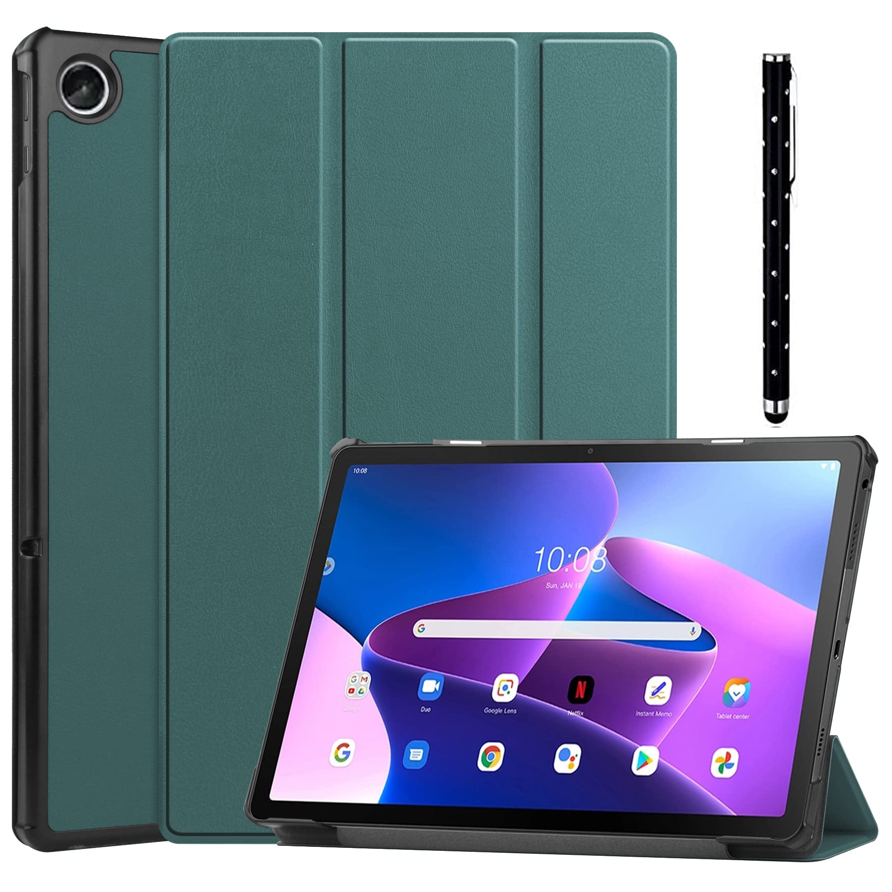 Acelive Case Cover Compatible with Lenovo Tab M10 Plus 10.6 Inch (3rd Gen) Tablet TB-125F TB-128F 2022 Release