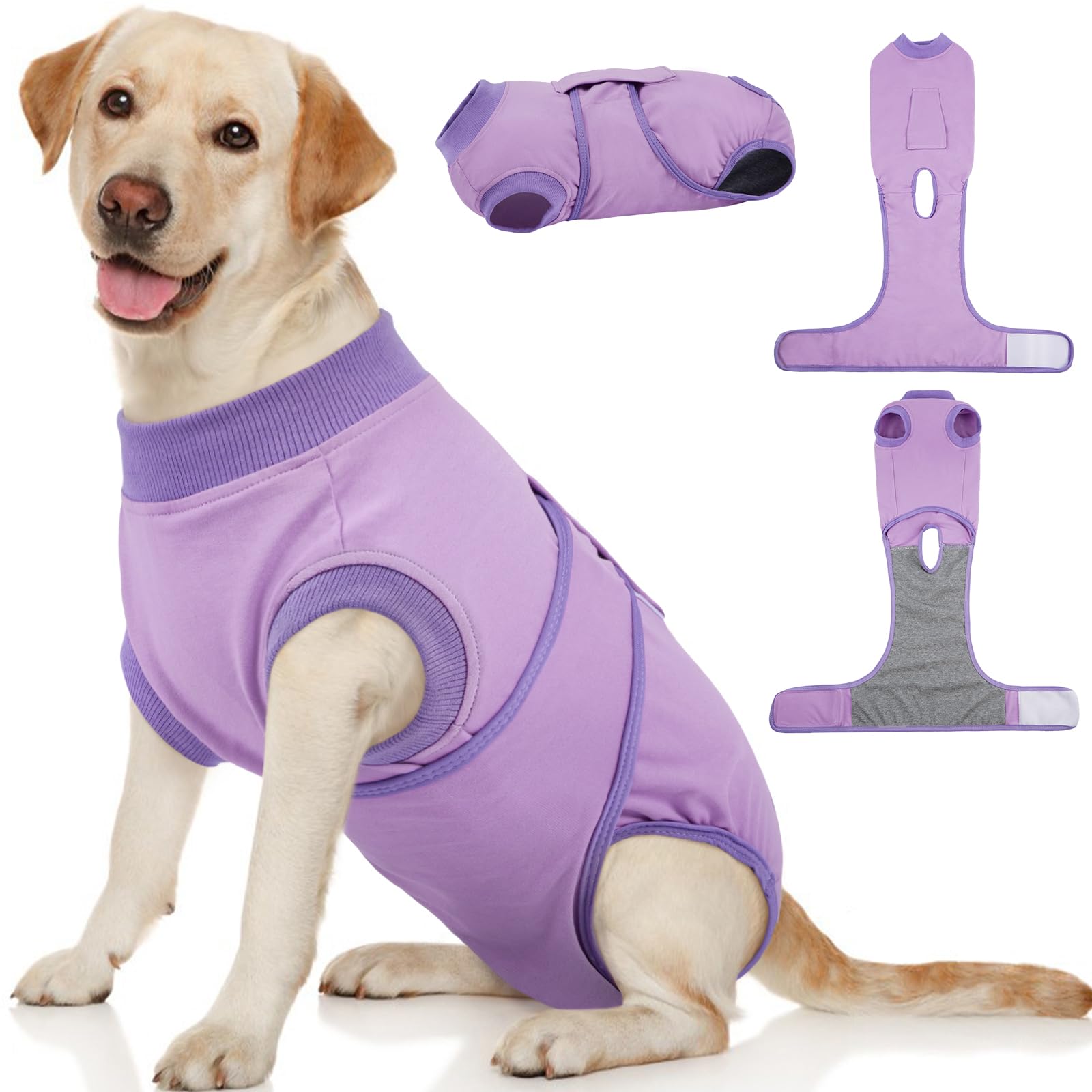 Photo 1 of Kuoser Dog Surgery Suit Female Spay, Puppy Recovery Suit Male Neuter, Doggie Clothes Onesie for Surgery Anti Licking Abdominal Wounds Pet Surgical Recovery Bodysuit Shirt, Substitute E-Collar & Cone