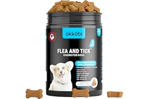 Flea and Tick Prevention Chewables for Dogs - 150 Chews - Flea & Tick Control - Oral Dosage - Chicken Flavor - US-Made