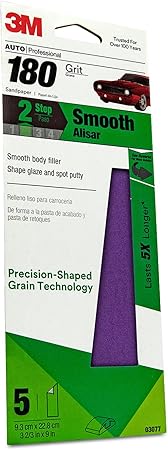 Amazon Com 3m Auto Sandpaper Sheet 180 Grit 3 2 3 In X 9 In 5 Sheets Garden Outdoor
