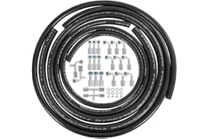 RALBDX 25PCS A/C Air Conditioning Hose & Fitting Kit: 6.5ft #6#8#10 AC Hoses And #6#8#10 AC Fittings