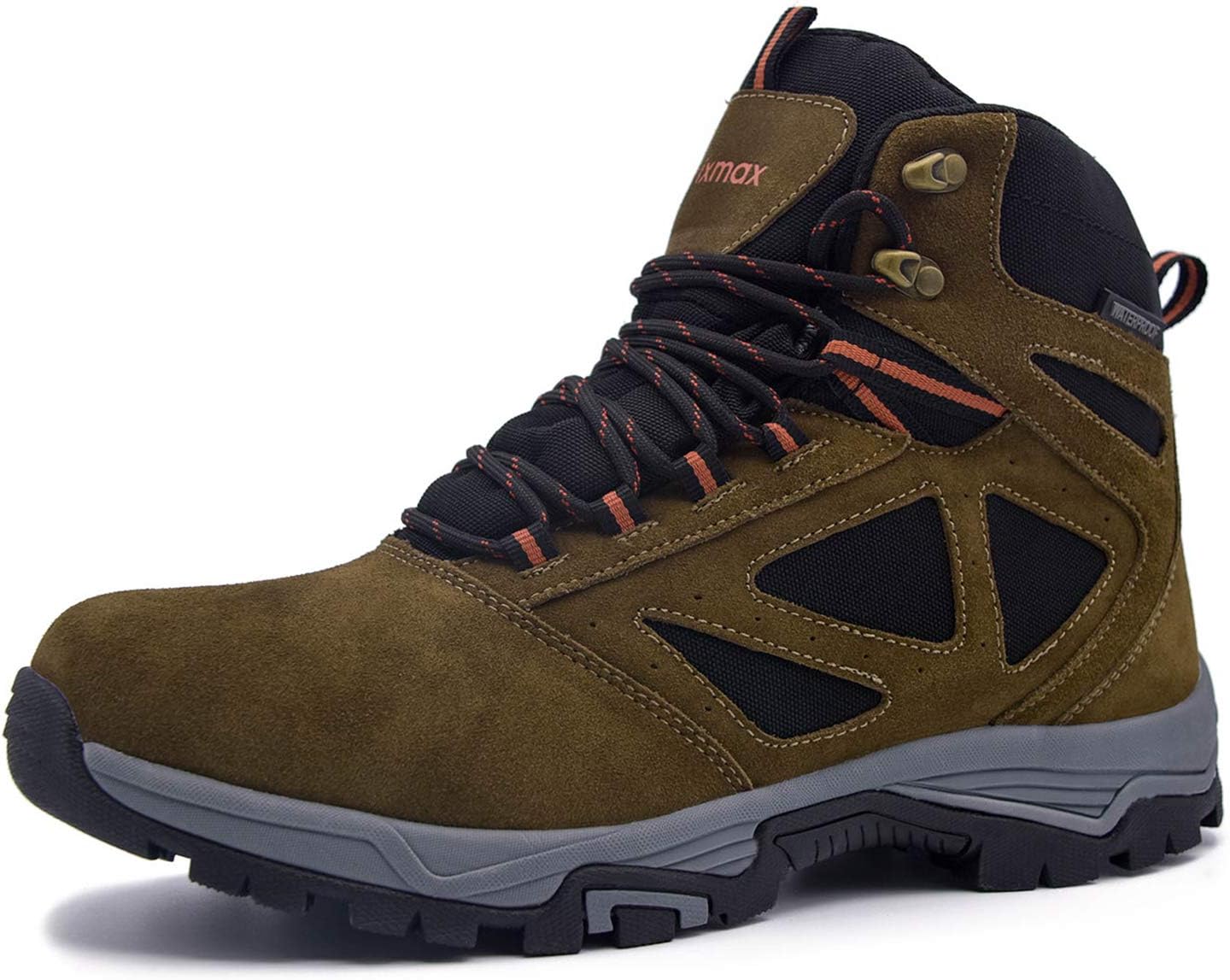 Knixmax Men's Women's Waterproof Hiking Boots Lightweight High Rise Trekking Walking Shoes