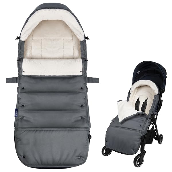 UNIVERSAL, WEATHER-PROOF, WARM STROLLER FOOTMUFF | EXTENDABLE WINTER...