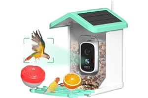 Bird Feeder with Camera, 4K HD AI Birds Species Identification Cam, Smart Bird Camera with Solar Powered, Auto Capture & Inst