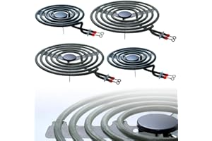 Ansoon Electric Stove Burners MP22YA Range Surface Burner Element Coil Unit Set - 2 pcs MP15YA 6" and 2 pcs MP21YA 8" Replacement Parts Compatible for Kenmore Electric Range Stove