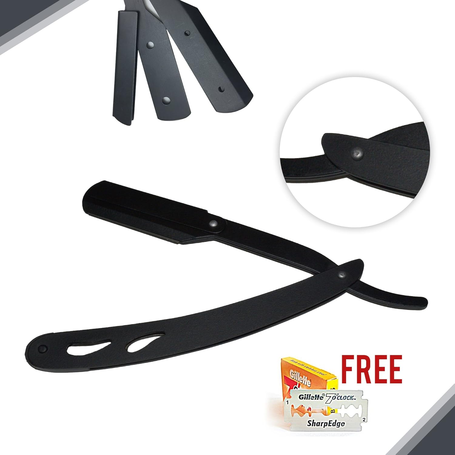 Straight Razor Shaving Kit 10 7Oclock Razor Blades Single