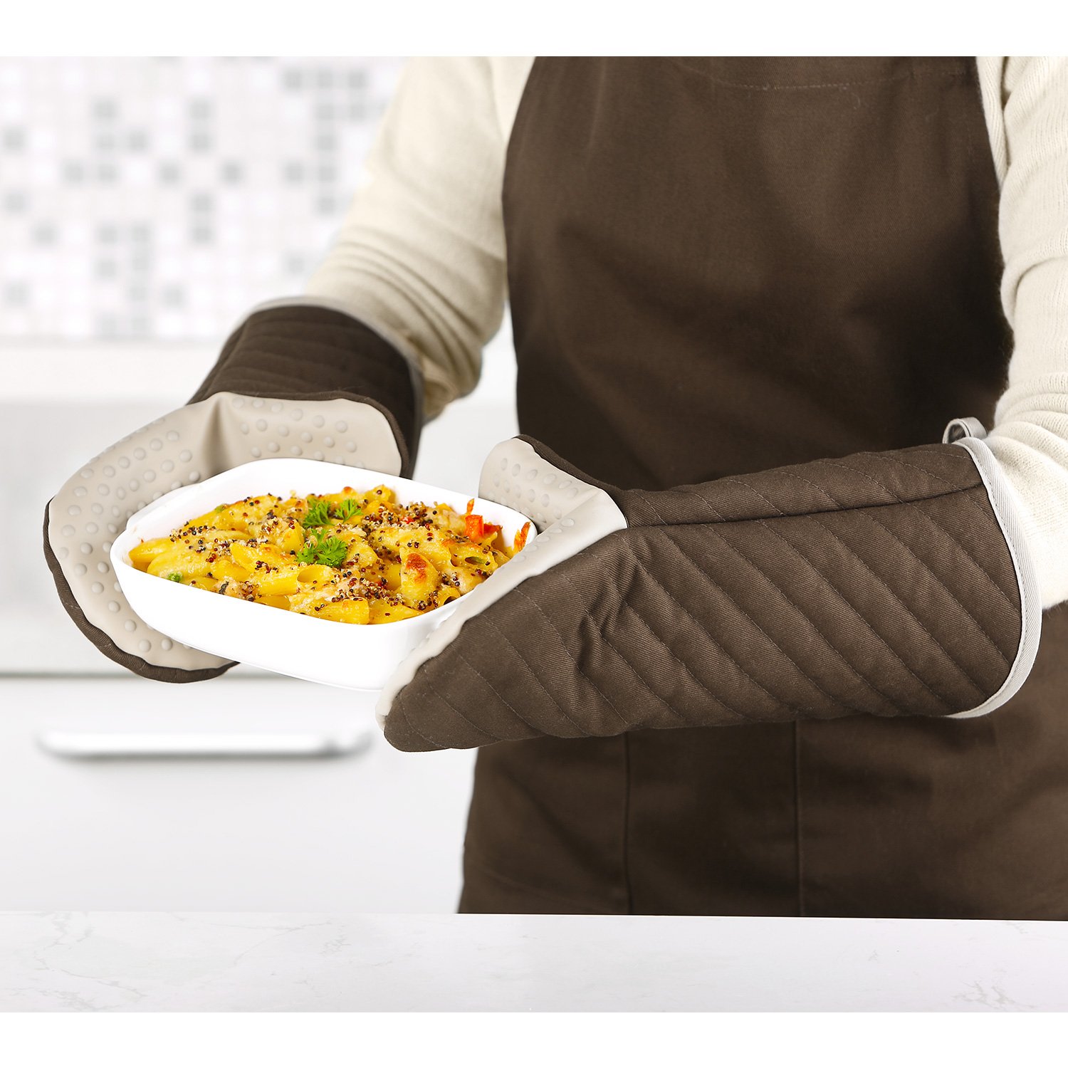 Guanti Da Forno In Silicone, Guanti Da Forno Flessibili Resistenti Al Calore A 500 Gradi 68663913 - Foto 5