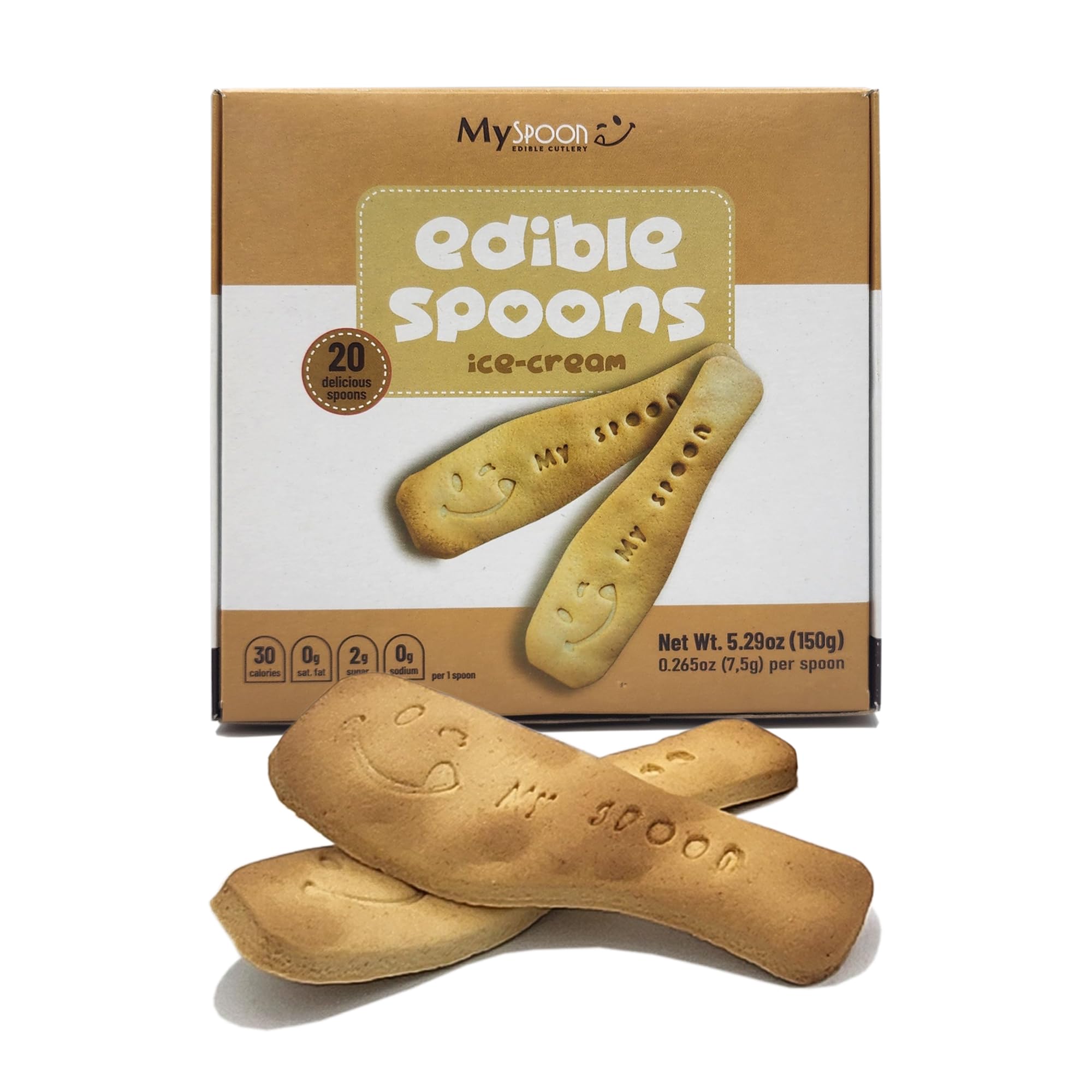 MySpoon Edible Spoons ICE-CREAM, individually