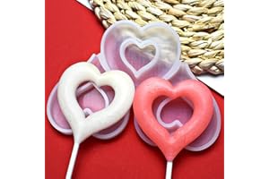 mostsom Hollow Out Love Heart Lollipop Silicone Mold Chocolate Candy Cake Mould Birthday Cake Decorating Tool Bake Accessory 