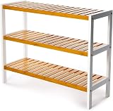 Vencier Bamboo Shoe Rack Natural 3 Tier Easy Assembly Large Capacity view 5