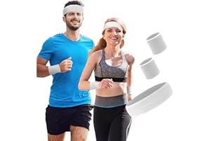 QPIXVB Workout Headbands,Sports & Outdoors Headbands Wristband,Gym Accessories,Moisture Wicking Hairband,Sweatbands