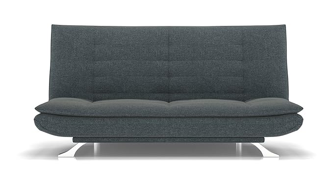 Urban Ladder Edo Fold Out Three Seater Fabric Sofa Cum Bed (Grey)