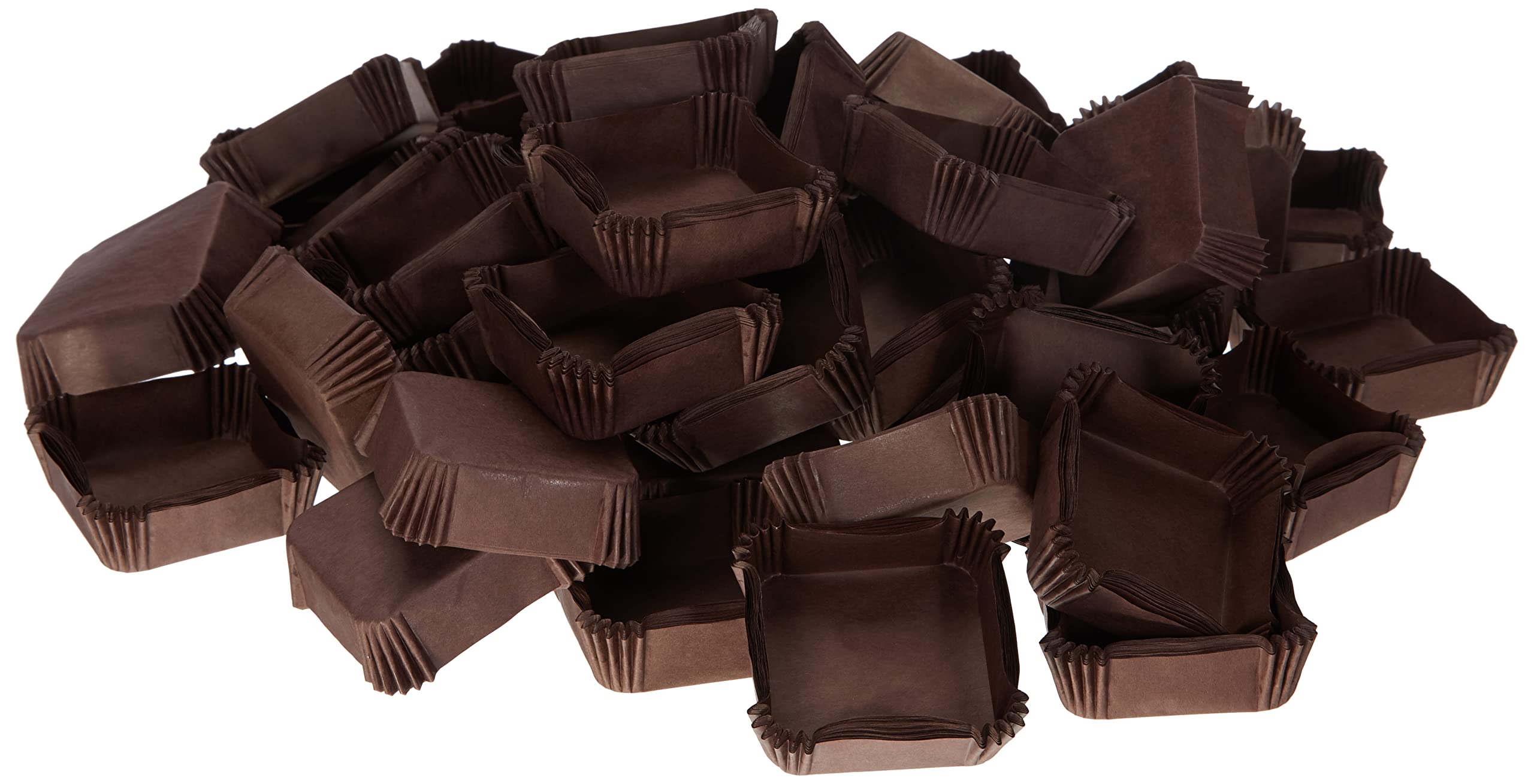 Decora Big Square Brown Baking Cups 800, Carta da Forno, Multicolor, Non-stick, Disposable, 6x6x2 cm, for Baking, Presenting, and Gifting Muffins and Small Cakes