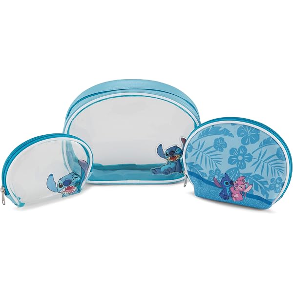 Bioworld Lilo & Stitch Kosmetiktasche – Mit 3D-Ohren, 20,3 X 11,4 X 11,4 Cm, Aus PU, Offiziell Lizenziert, Geräumig & Pflegeleicht