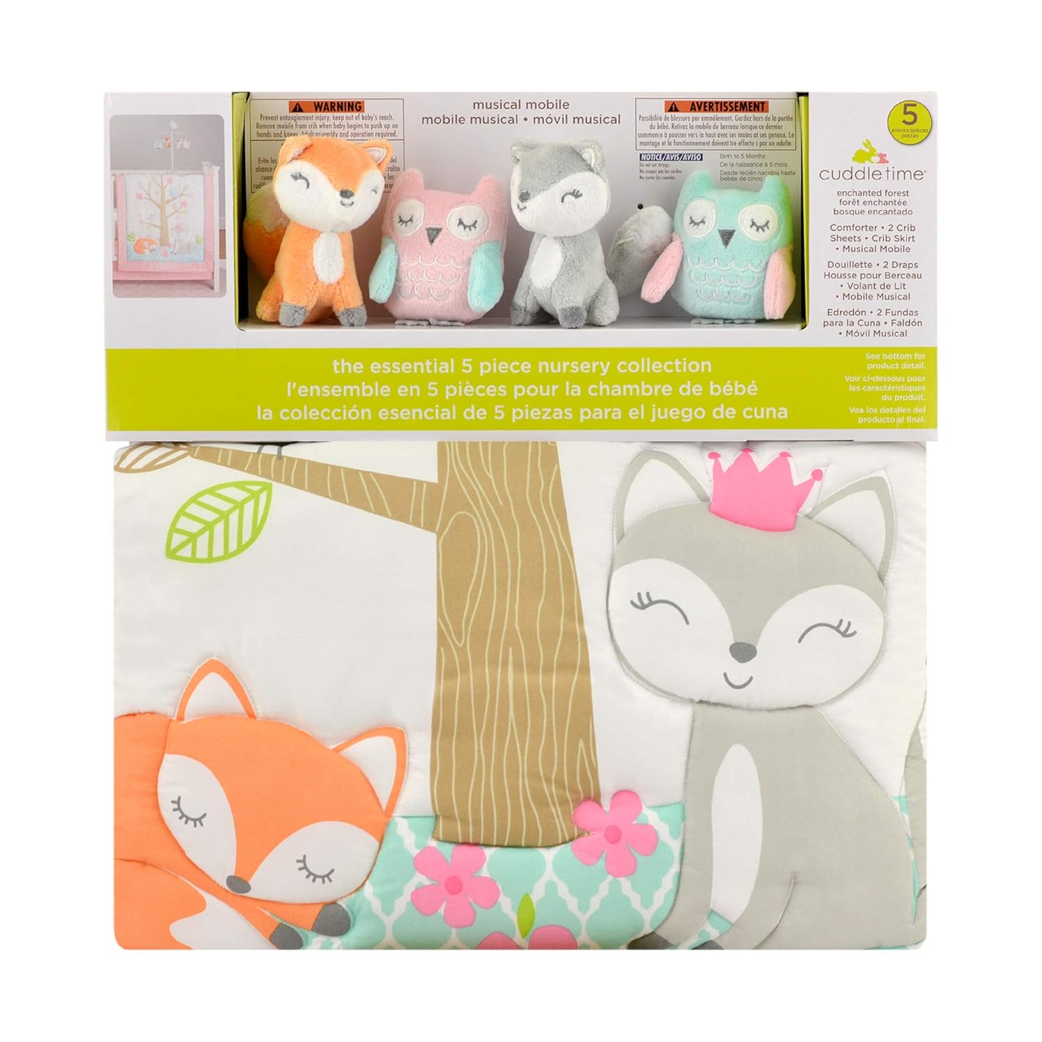 Online Cuddletime Enchanted Forest 5 Piece Bedding Set Pink Exclusive Dijorge Com Br