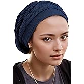 Ermandina Soft Breathable Head Wrap – Adjustable Lightweight All-Day Comfort Tichel Beret Style Jewish Head Covering