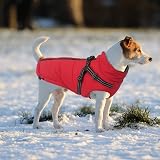 Babepet Warm Waterproof Reflective Dog Coat Harness Vest XXL Red view 2