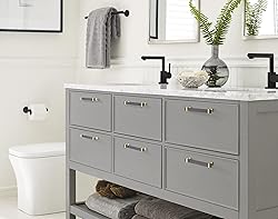Amerock | Cabinet Pull | Black Chrome/Brushed Gold