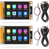 AOICRIE 2pcs 2.4" inch ESP32 Display ESP32 Development Board ESP32-2432S028R WiFi Bluetooth Resistive Touch Screen ILI9341 Driver 240X320 Smart Display TFT LCD Module
