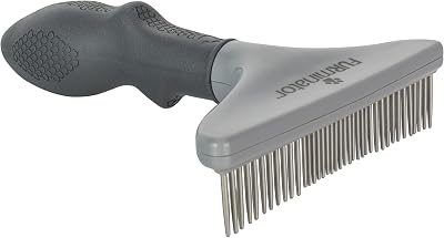FURminator Grooming Rake for Cats and Dogs with Ergonomic NonSlip Handle
