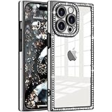 ROSEHUI Clear Glitter Phone Case for iPhone 14 Pro