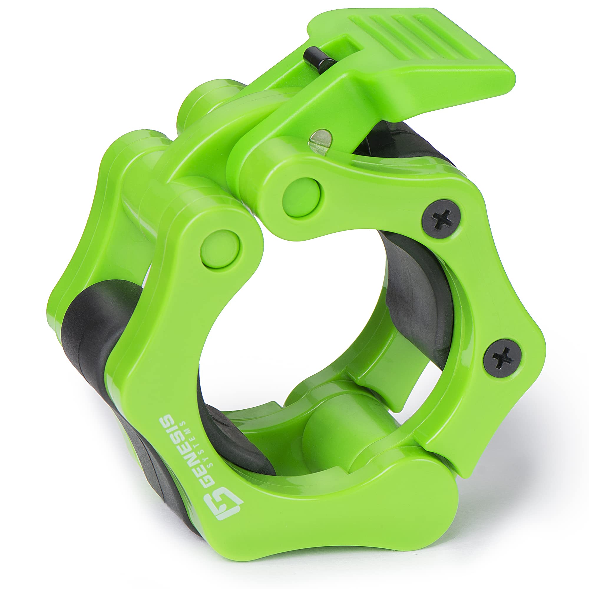 GENESIS SYSTEMS Olympic Barbell Clips 2 Inch Barbell Clamps Bar Collars Weight Quick Release - for Weightlifting