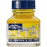 Winsor & Newton Calligraphy Ink Bottle, 30ml, Lemon