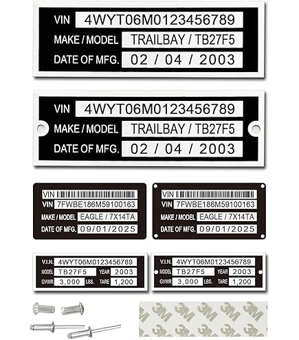 Amazon.com: Custom Engraved Aluminum Vehicle Identification Number