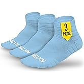 NXTRND 3 Pairs Compression Running Socks for Men, Cushion Athletic Ankle Socks, Basketball, Football, Hiking
