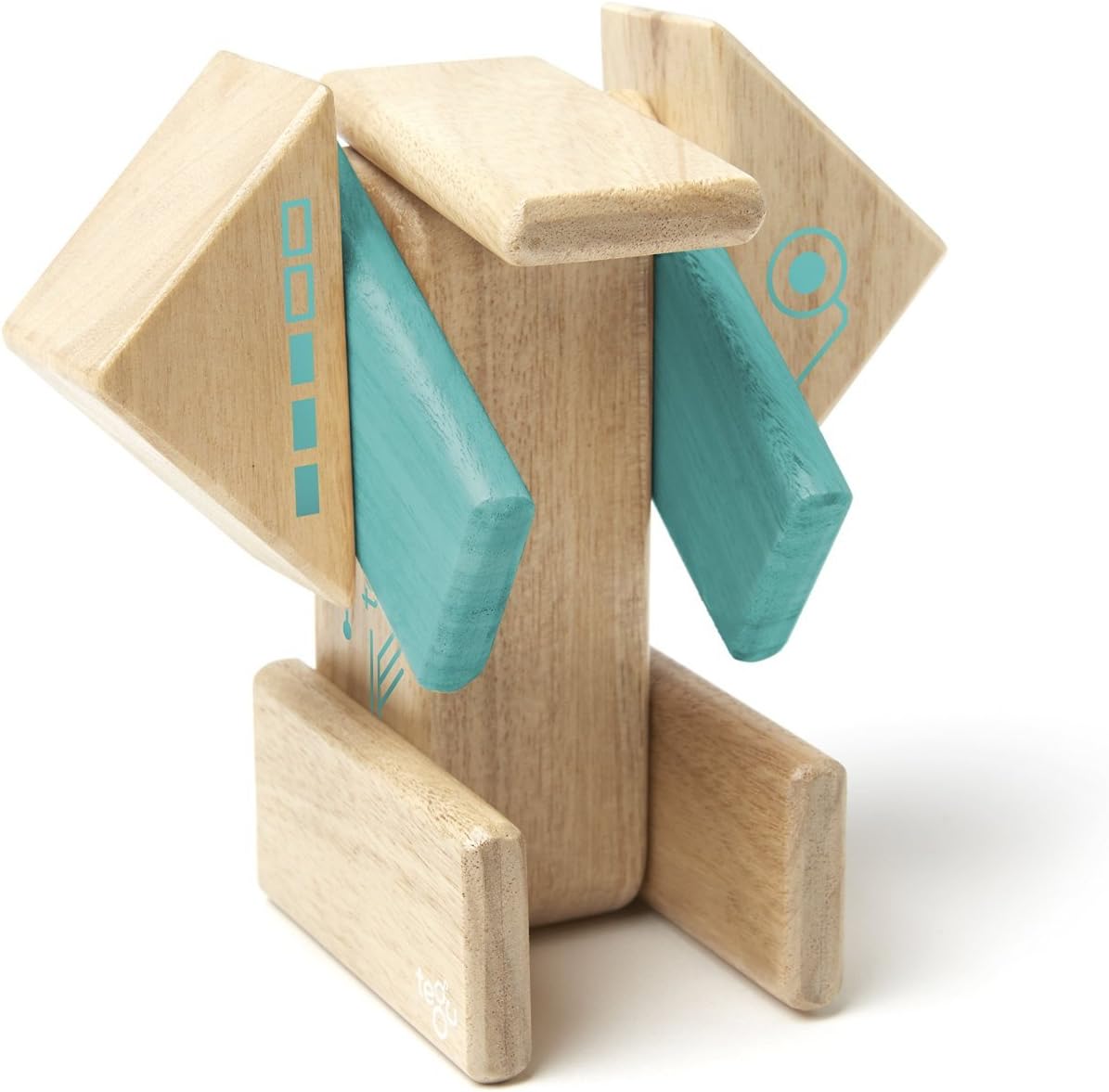 tegu robo magnetic wooden block set