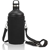 Made Easy Kit Insulated Water Bottle Carrier – Neoprene Bottle Sling - Adjustable Padded Strap – Protective Sleeve Stainless Steel & Plastic – Travel, Hiking & Everyday Use