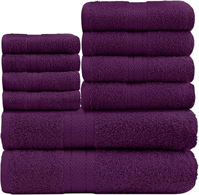 GC Gaveno Cavalia 10-Piece Towel Bale Set 450 GSM Purple Quick Dry