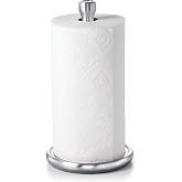 OXO Good Grips Steady Paper Towel Holder | Non-slip Base, One-handed Tear, Fits All Sizes of Rolls, Rust-Resistant, Stainless