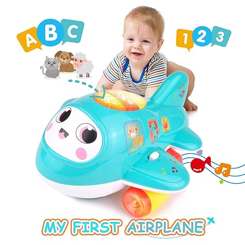KidPal Toys for Crawling Babies, My First Plane Baby Toy for 2+