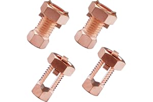 Bntyok Split Bolt Connector High Strength Copper Grounding Clamps for Completing Ground Bonding to Bare Wires TJ-16 (4 PCS)