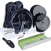 18pcs Mini Sluice Box Gold Panning Kit, Portable Aluminum Alloy Mining Equipment for Adults, Includes Gold Pan, Classifier Sc