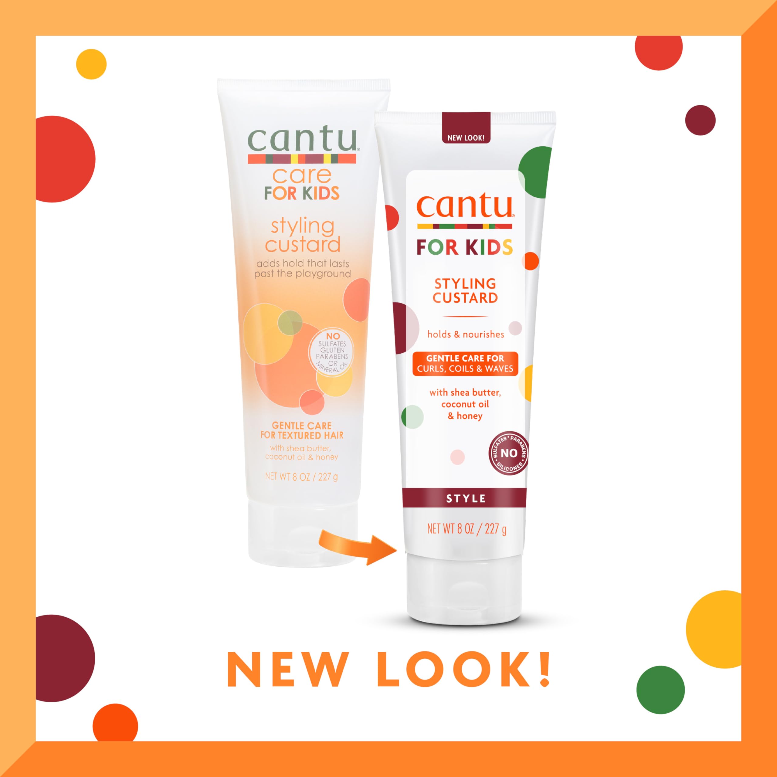 Cantu Care for Kids Sulfate-free Styling Custard with Shea Butter, 8 fl oz
